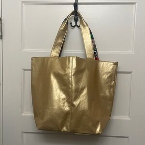 SJP NYC Gold Tote Bag